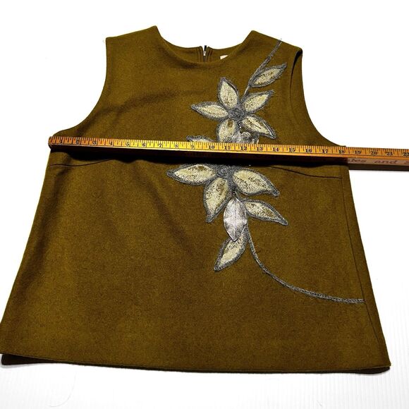 Mignon Doo Size L Large Wool Blend Embellished Sleeveless Shell Top NWT - Picture 10 of 11